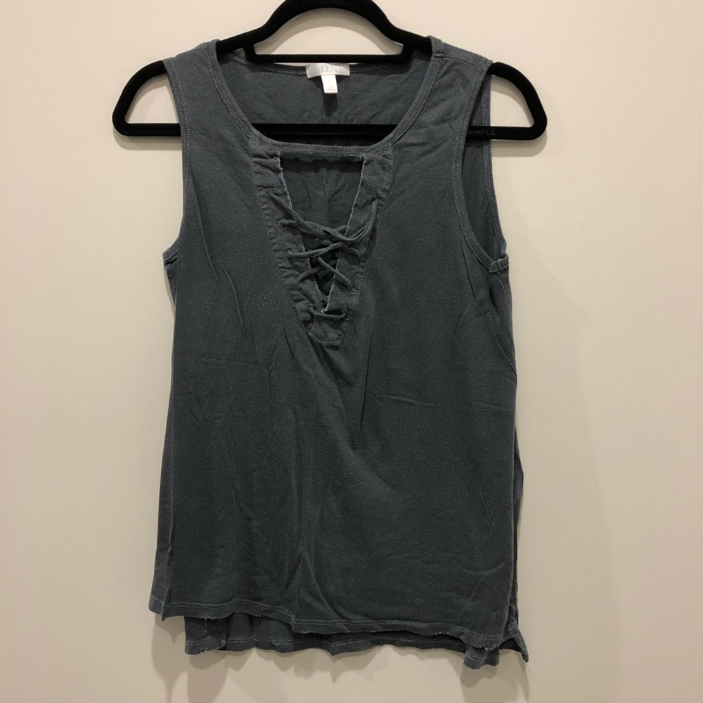 ABOUND Grey Tie Up Tank M